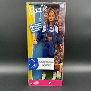 Barbie Sydney 2000 Olympics Doll Greece Athlete Mattel 25977 Collectible NRFB